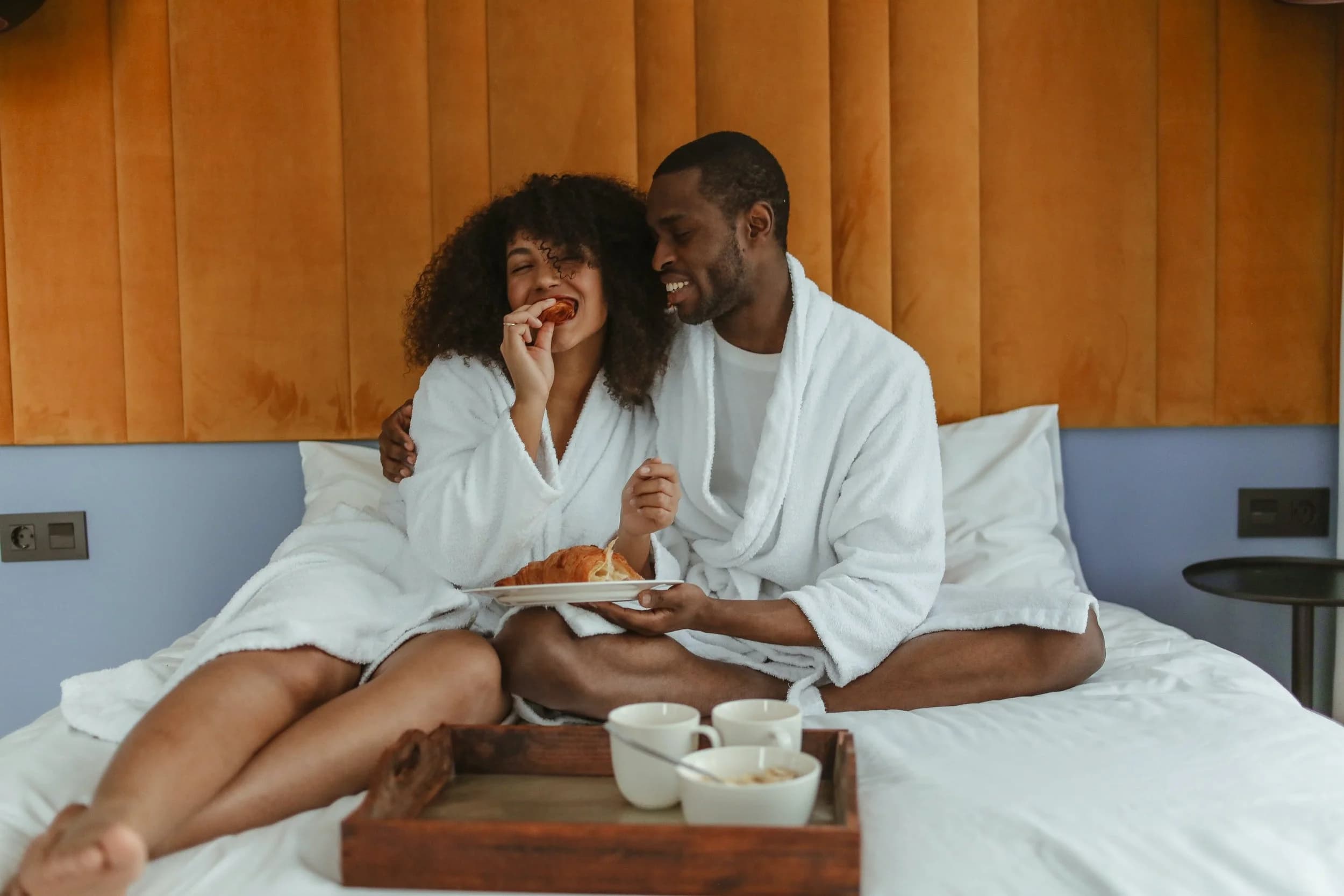 A couple sharing a quiet morning at home — the ordinary moments that are easy to lose, and the ones worth protecting.
